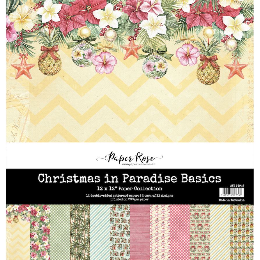 Paper Rose Christmas in Paradise Basics 12x12 Paper 36949