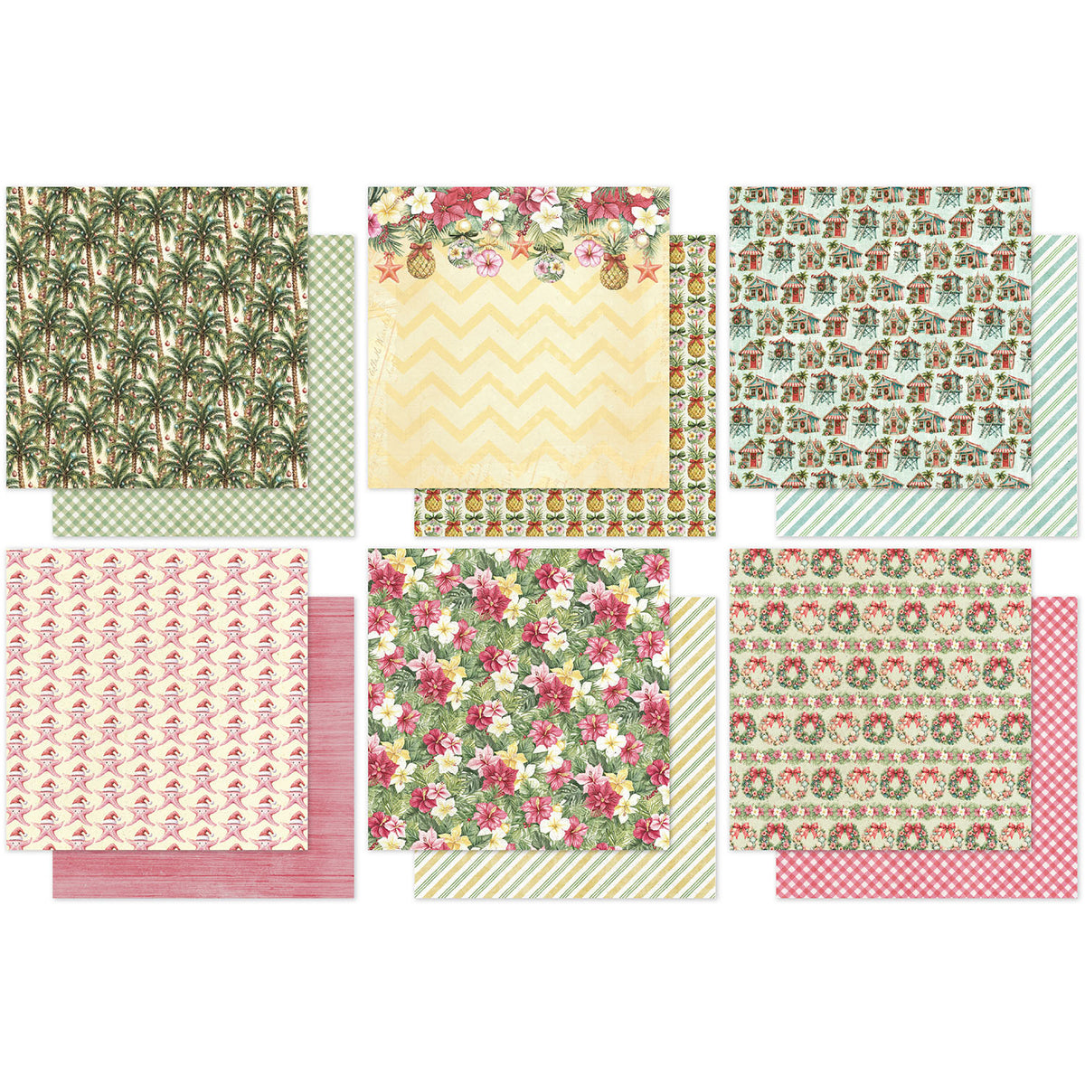 Paper Rose Christmas in Paradise Basics 12x12 Paper 36949 sheets