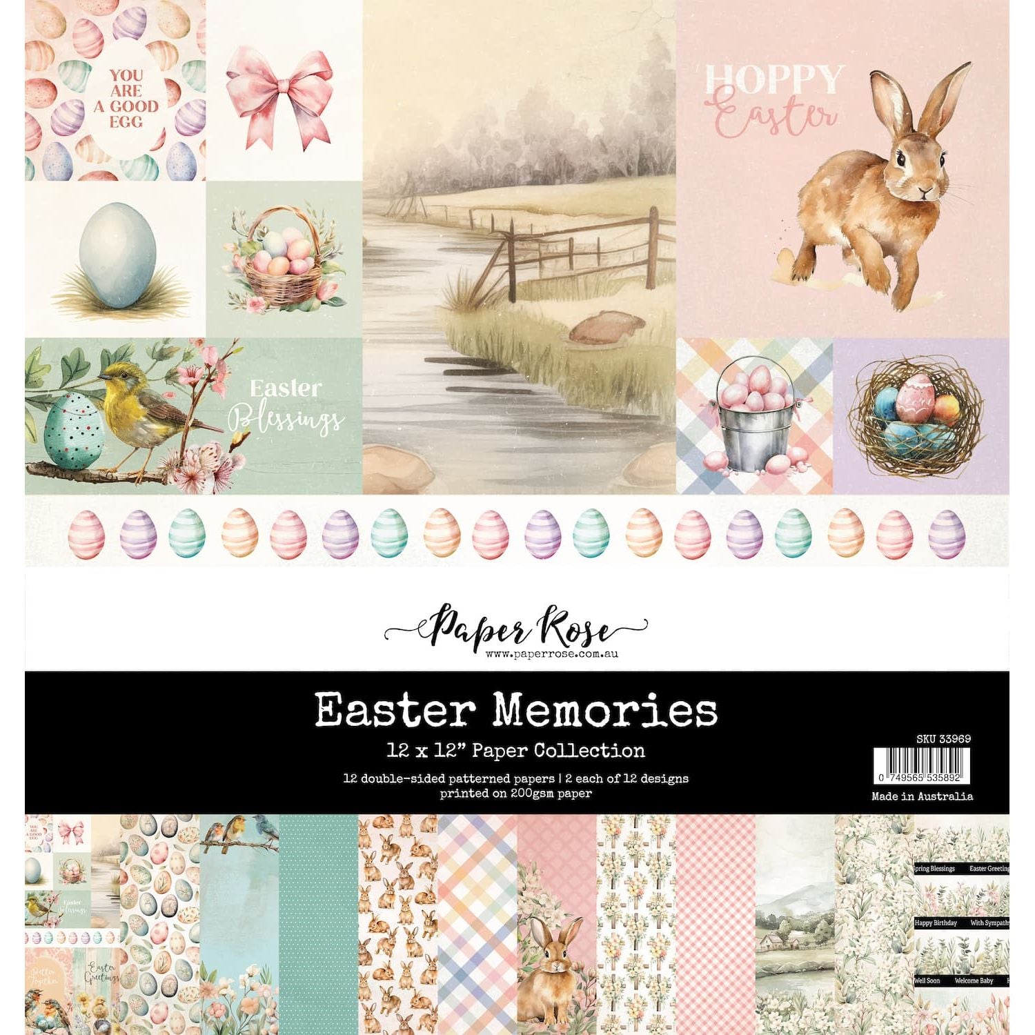 Paper Rose Easter Memories 12x12 Paper 33969