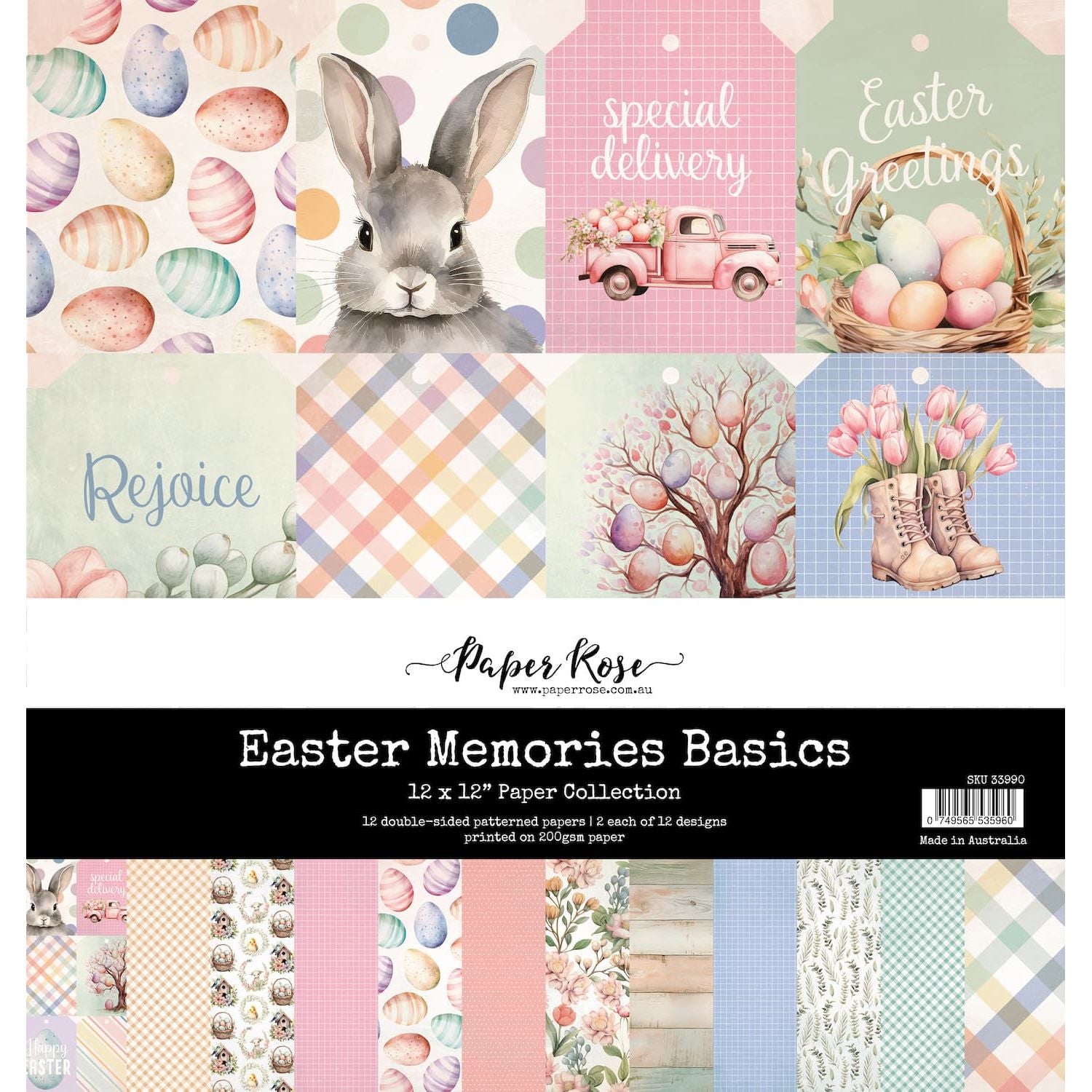 Paper Rose Easter Memories Basics 12x12 Paper 33990