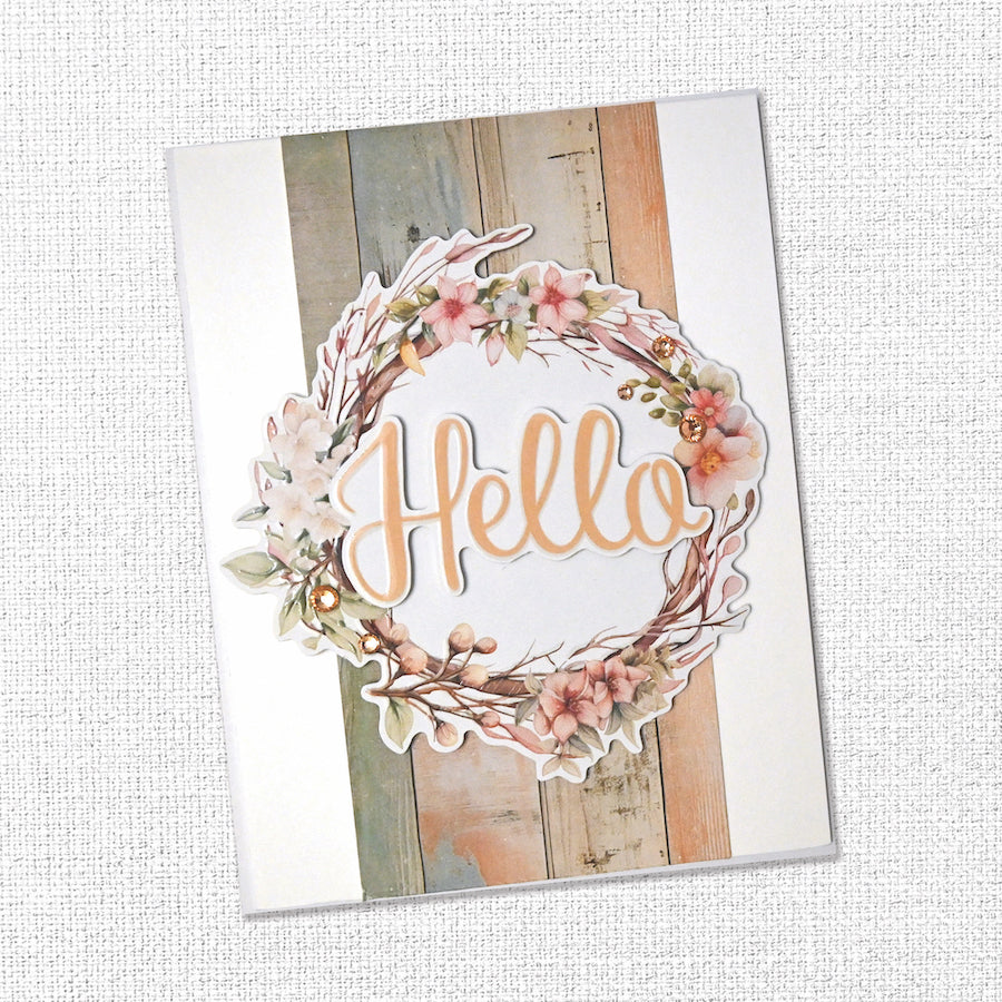 Paper Rose Easter Memories Basics 12x12 Paper 33990 hello