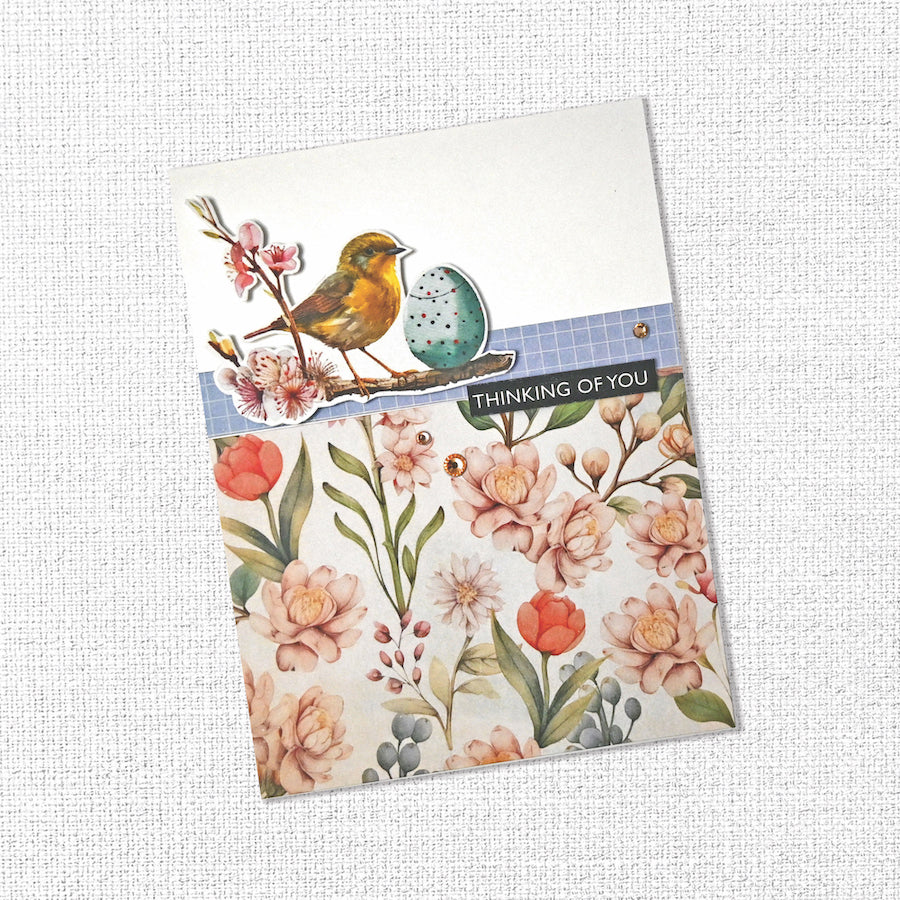 Paper Rose Easter Memories Embossed Die Cuts 33954 bird