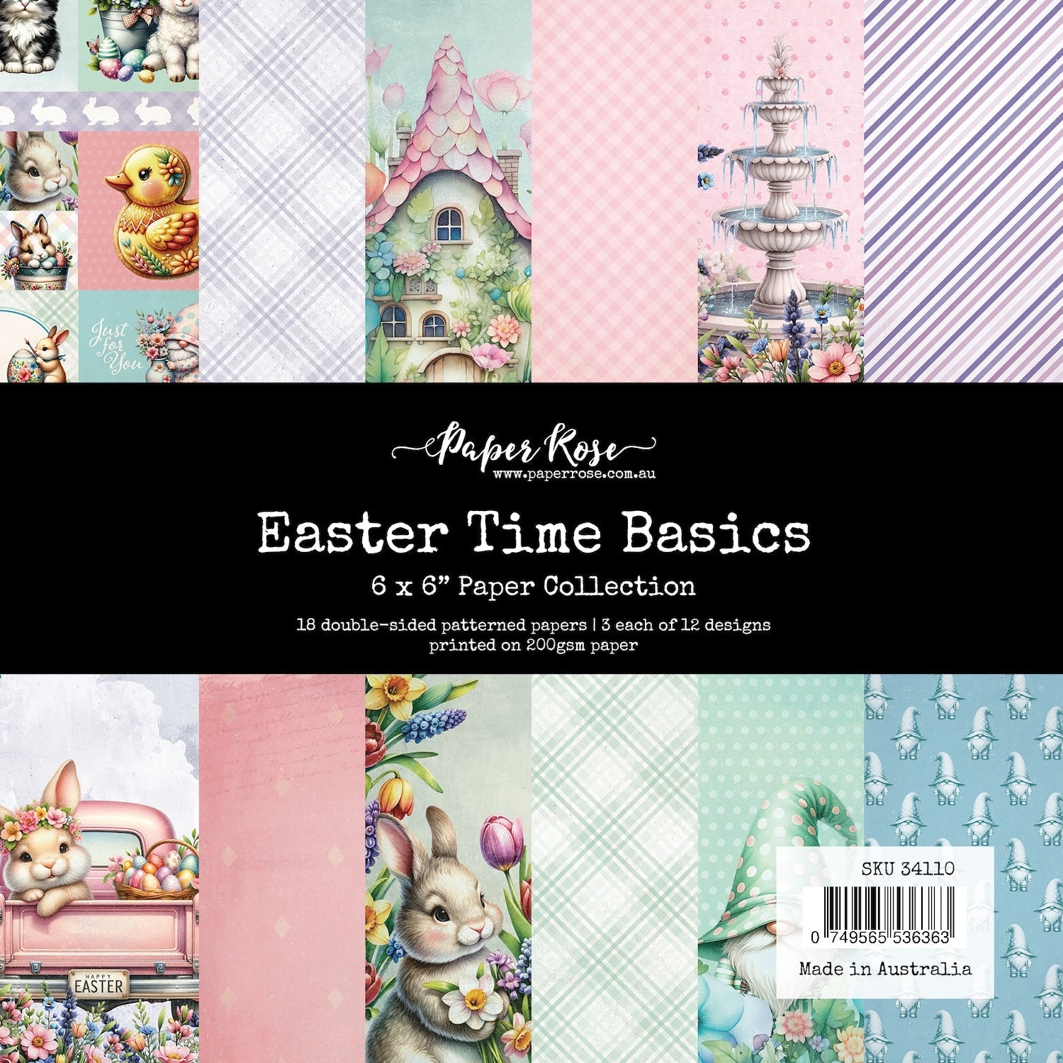 Paper Rose Easter Time Basics 6x6 Paper Collection 34110