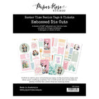 Paper Rose Easter Time Tags and Tickets Embossed Die Cuts 34134