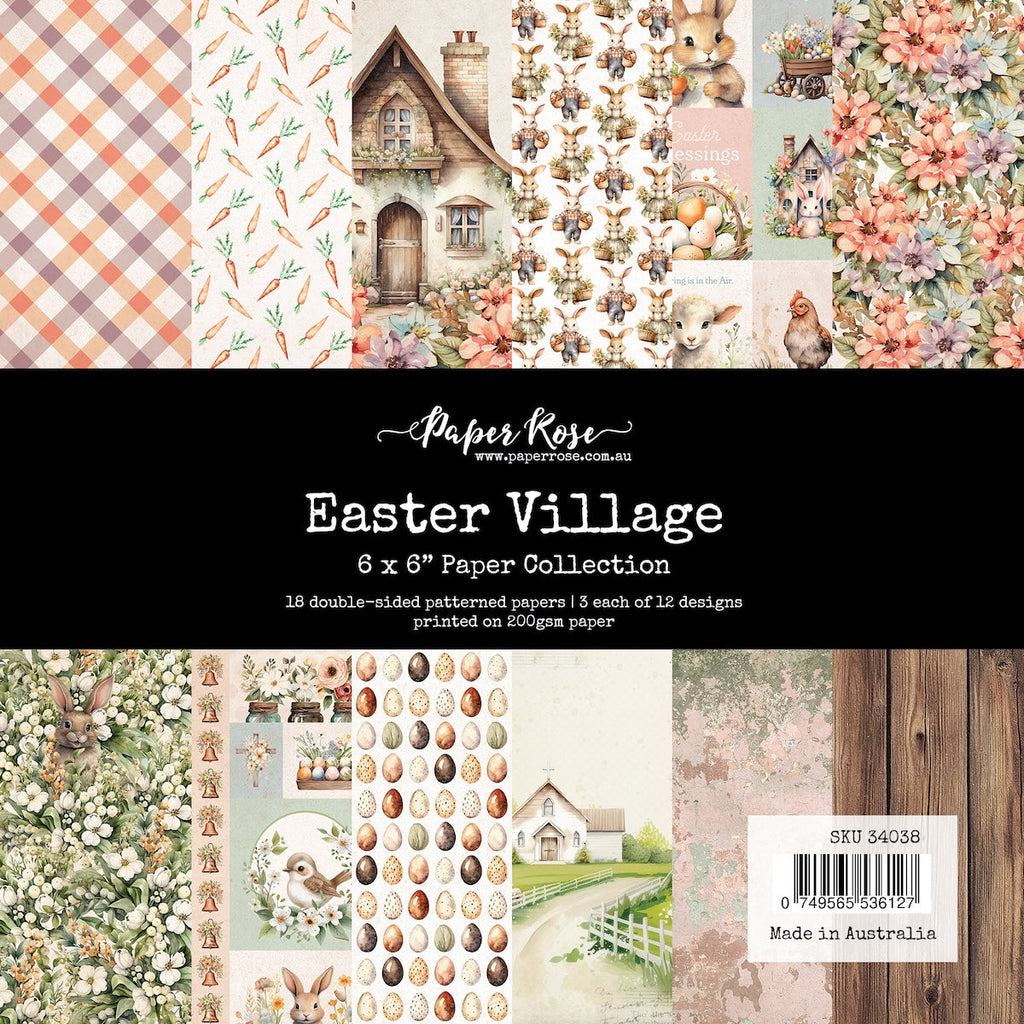 Paper Rose Easter Village 6x6 Paper 34038