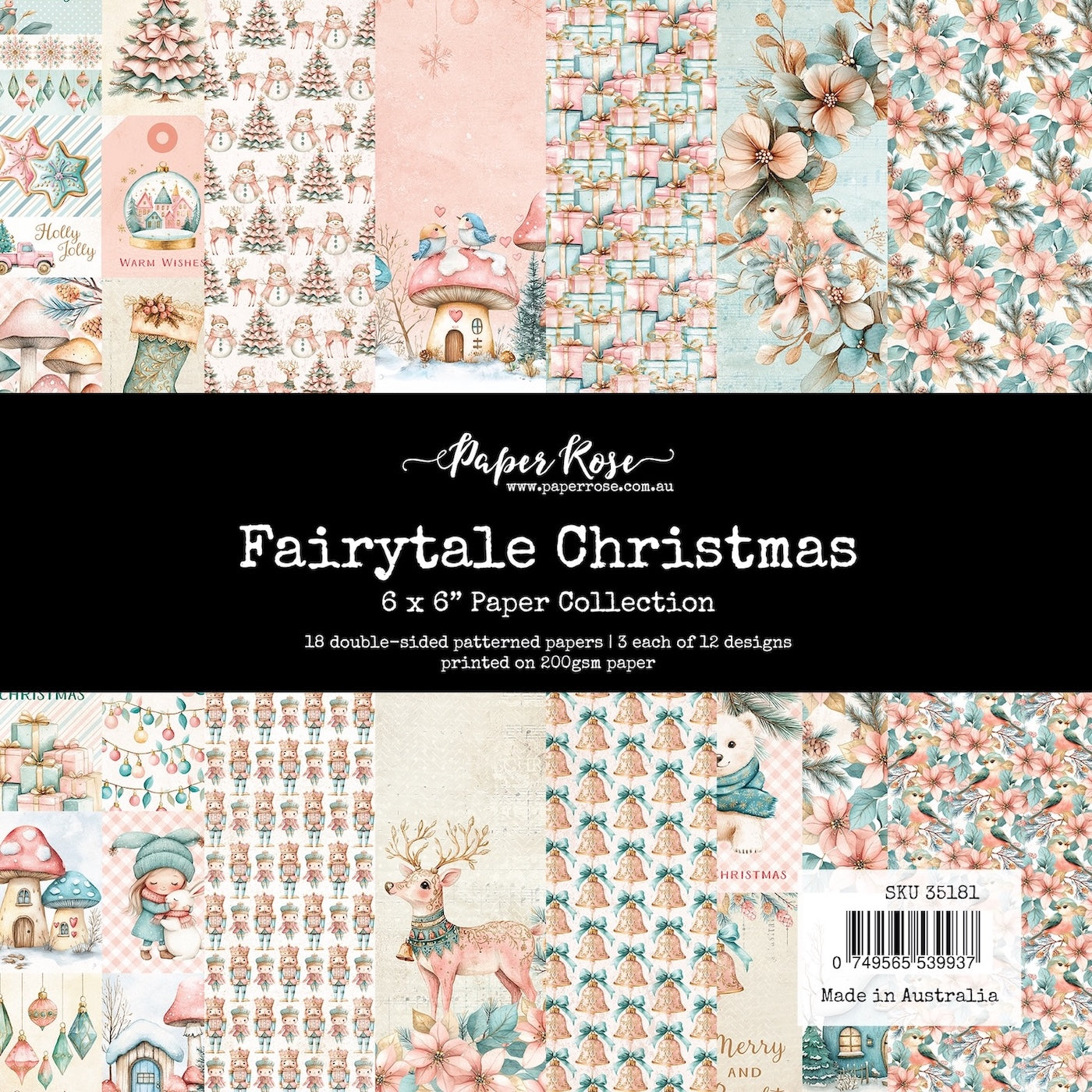 Paper Rose Fairytale Christmas 6x6 Paper Pack 35181