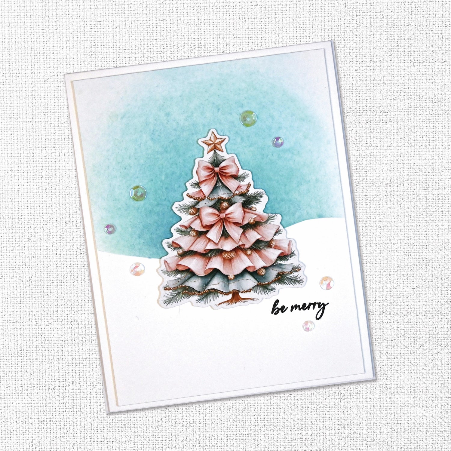 Paper Rose Fairytale Christmas Embossed Die Cuts 35229 be merry