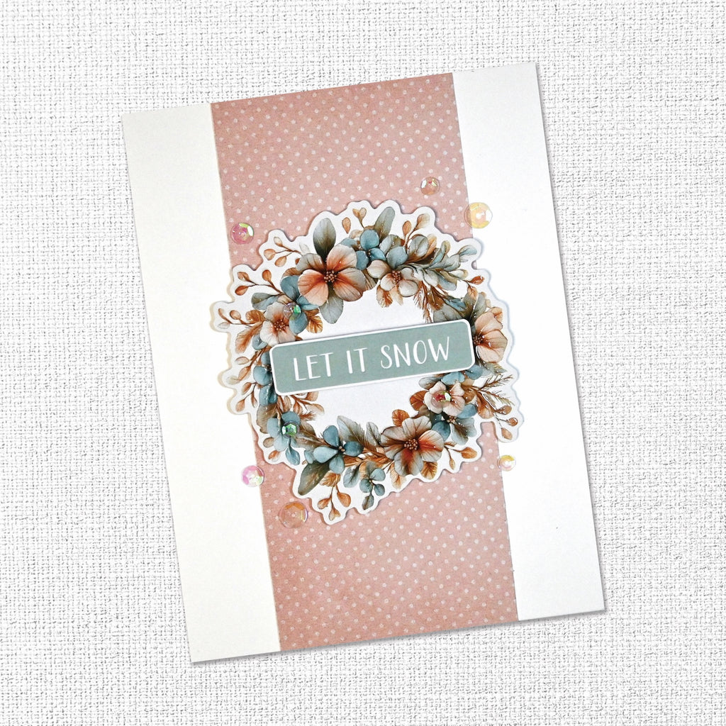 Paper Rose Fairytale Christmas Embossed Die Cuts 35229 let it snow