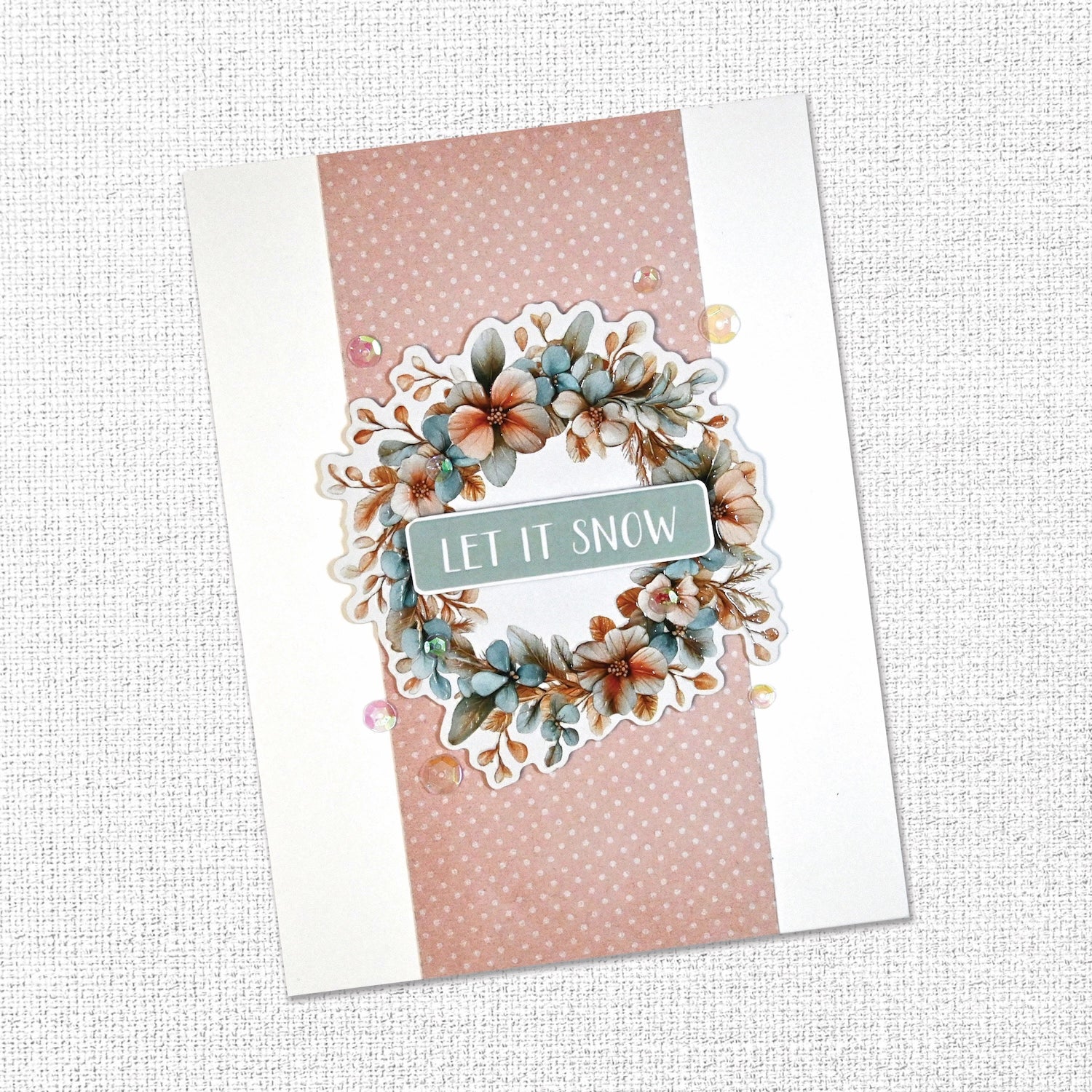Paper Rose Fairytale Christmas Embossed Die Cuts 35229 let it snow