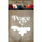 Paper Rose Fancy Script Layered Peace Dies 32451