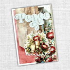 Paper Rose Fancy Script Layered Peace Dies 32451 candles