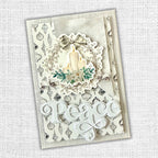 Paper Rose Fancy Script Layered Peace Dies 32451 candles ornaments
