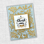 Paper Rose Floral Christmas Coverplate Die 32466 christmas