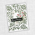 Paper Rose Floral Christmas Coverplate Die 32466 merry christmas