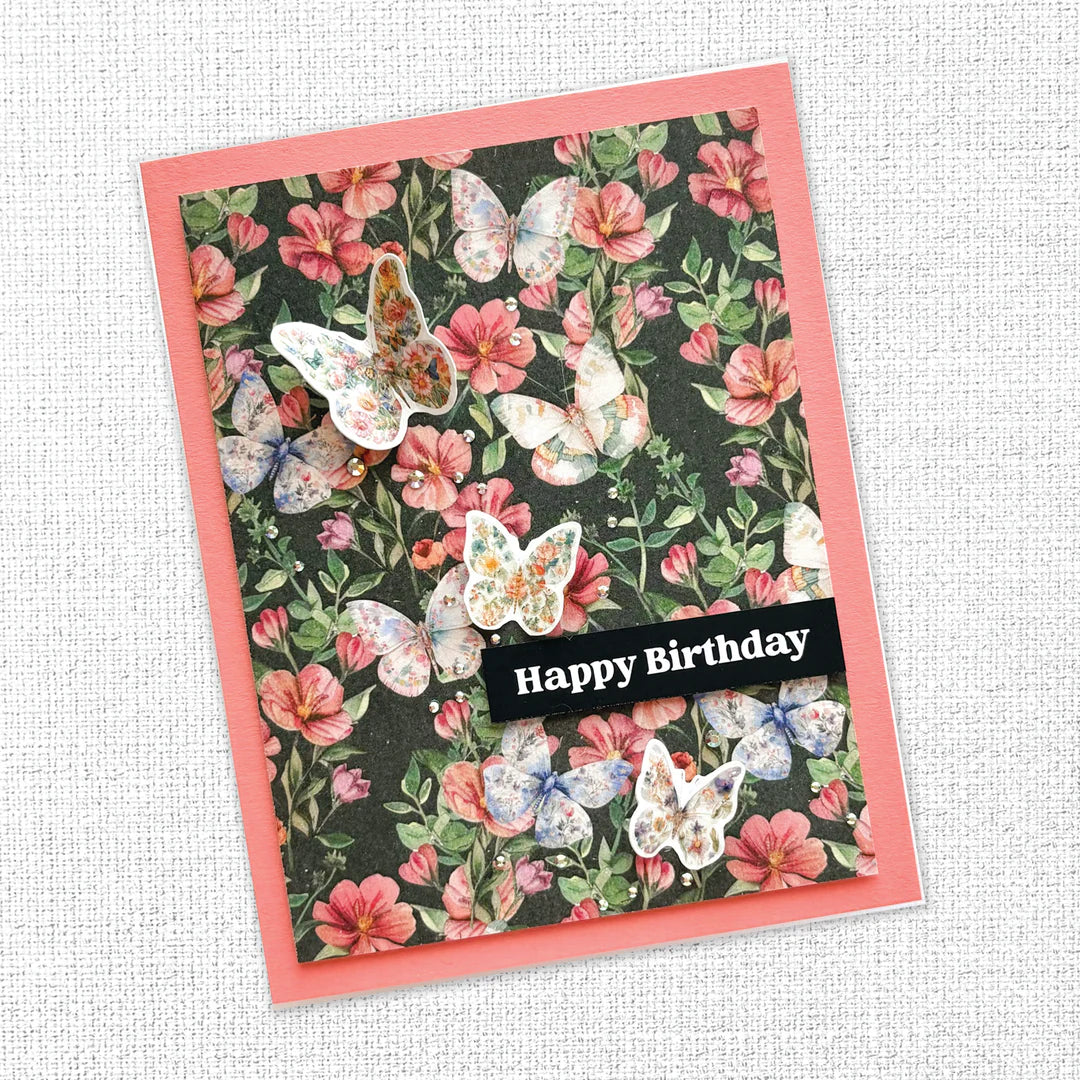 Paper Rose Flower Shoppe Basics 6x6 Paper 33678 butterflies