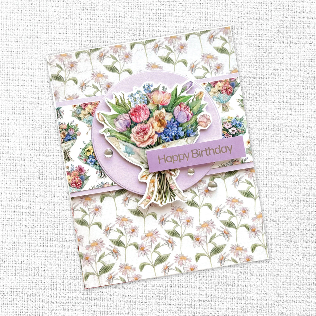 Paper Rose Flower Shoppe Basics 6x6 Paper 33678 happy birthday