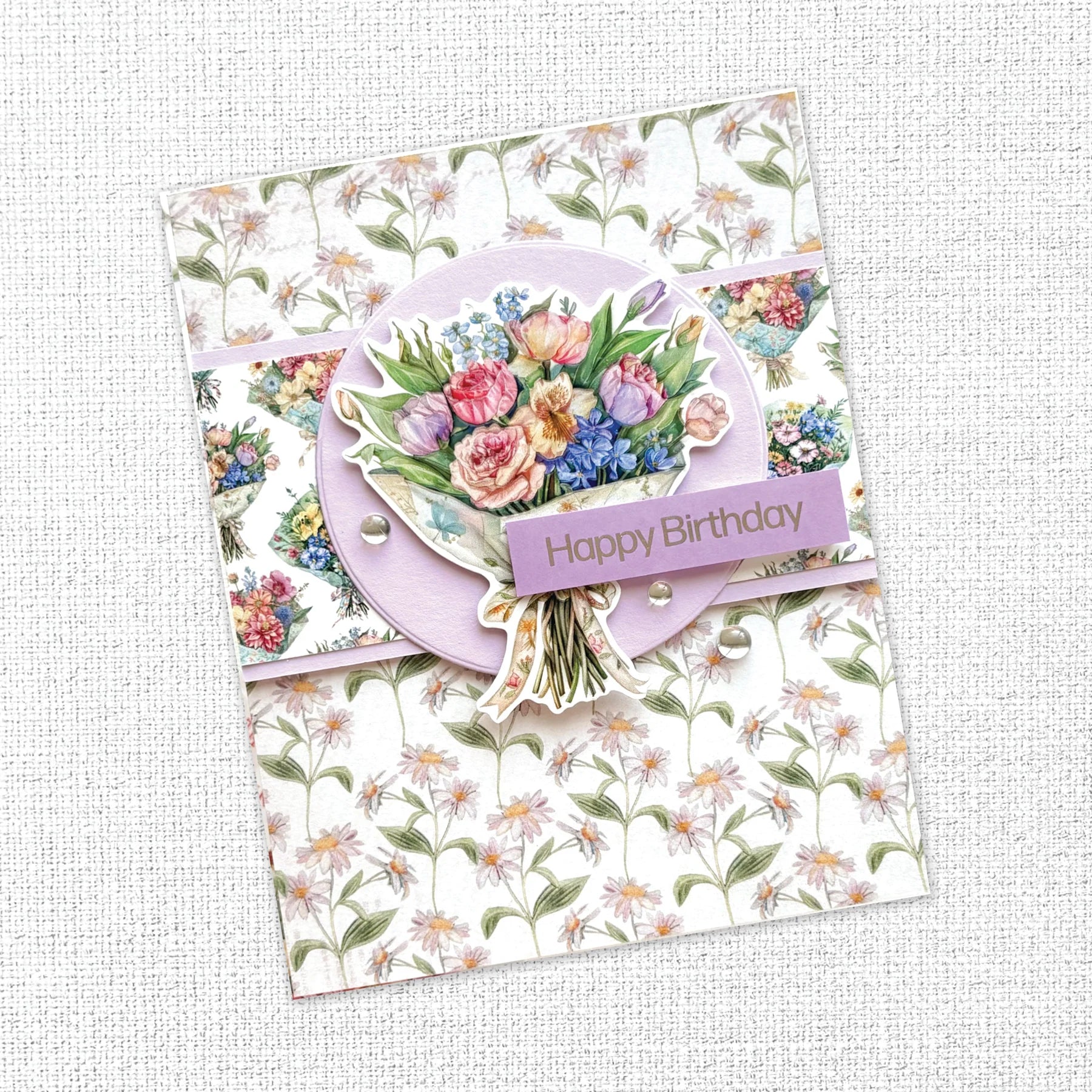 Paper Rose Flower Shoppe Basics 6x6 Paper 33678 happy birthday