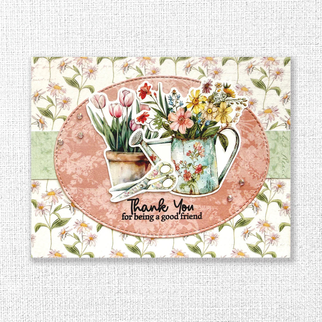 Paper Rose Flower Shoppe Basics 6x6 Paper 33678 thank you