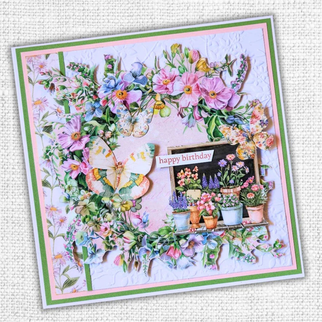 Paper Rose Flower Shoppe Embossed Die Cuts 33138 birthday