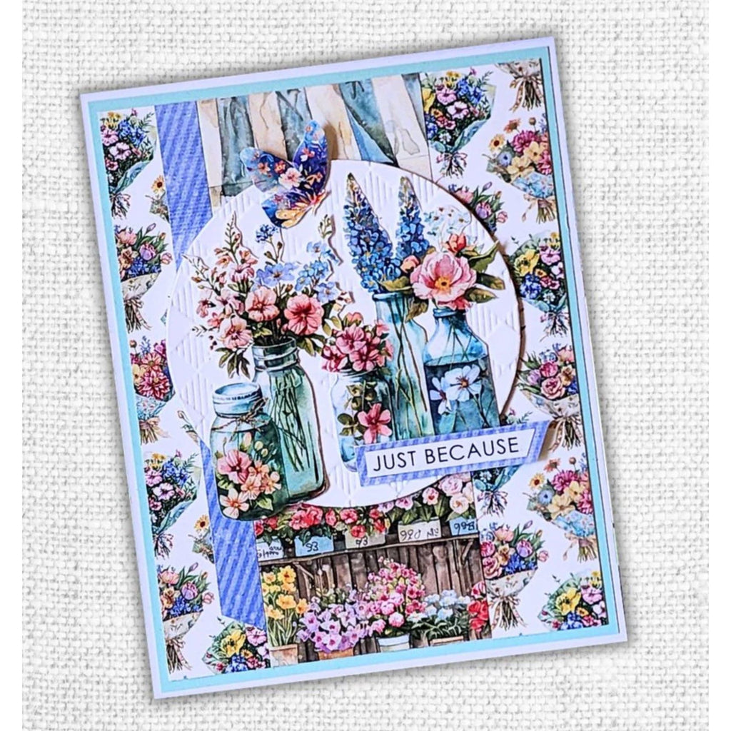 Paper Rose Flower Shoppe Embossed Die Cuts 33138 just because
