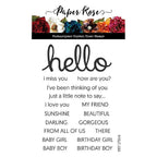 Paper Rose HELLO Clear Stamps 17304