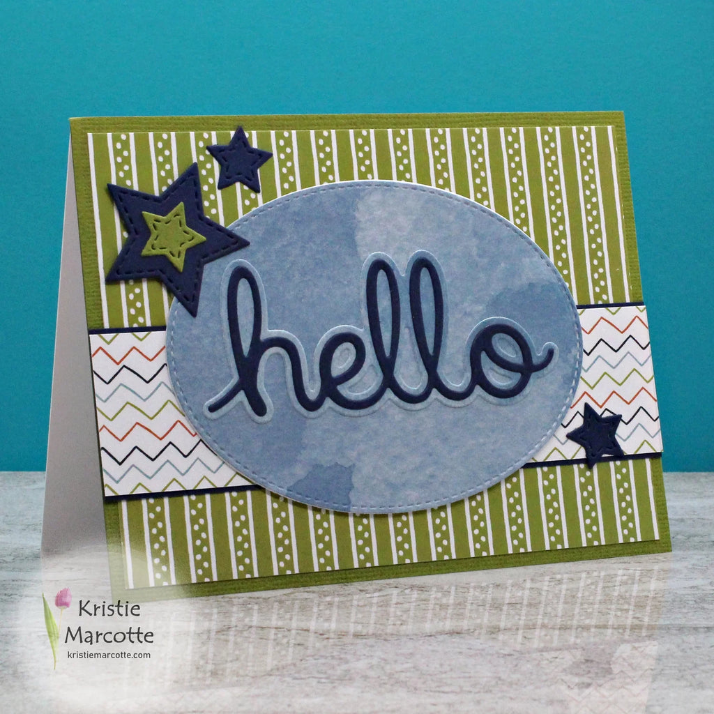 Paper Rose HELLO Clear Stamps 17304 stars