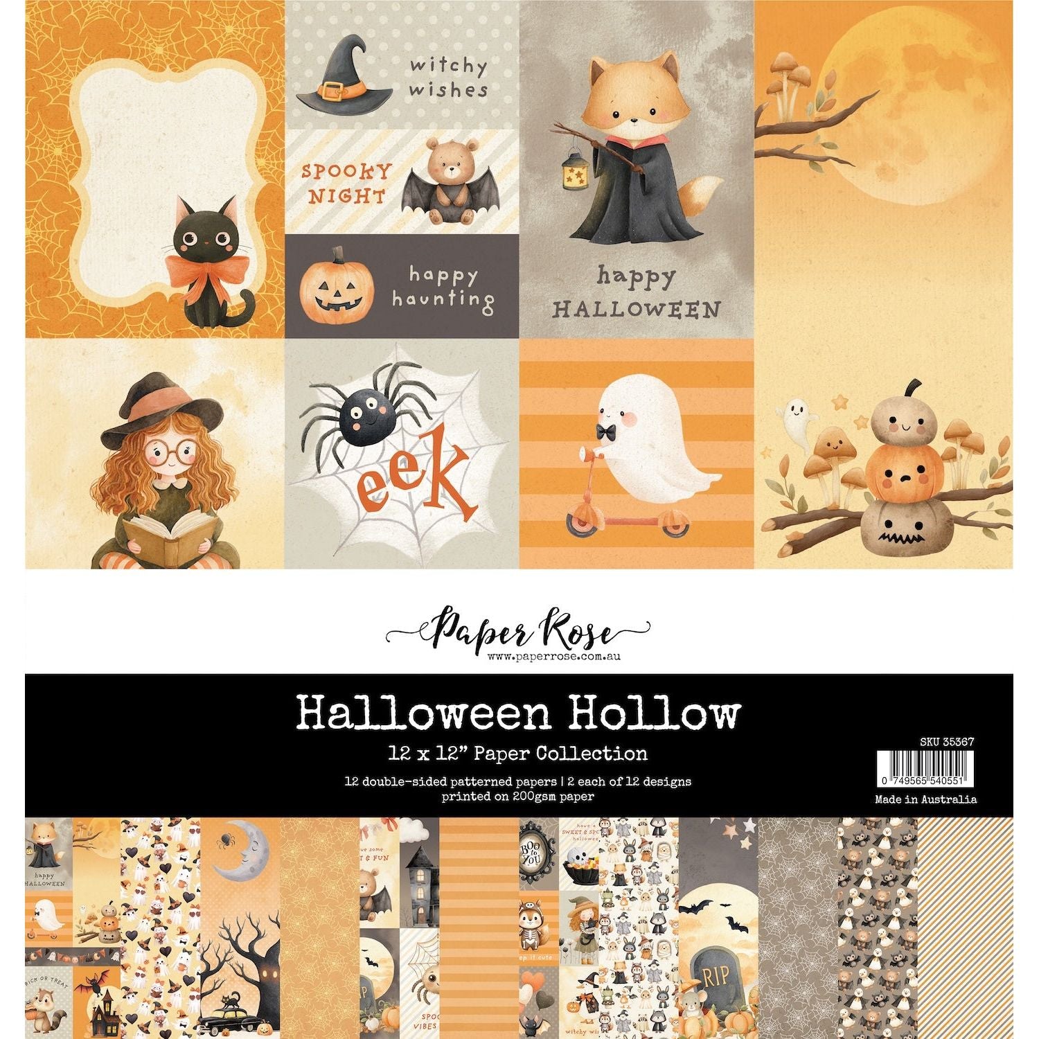 Paper Rose Halloween Hollow 12x12 Paper Pad 35367