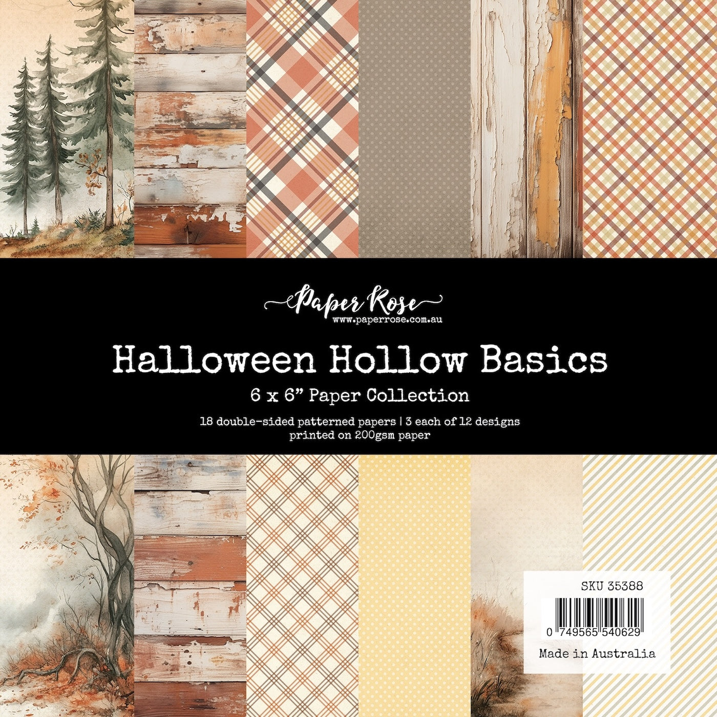 Paper Rose Halloween Hollow Basics 6x6 Paper Pad 35388
