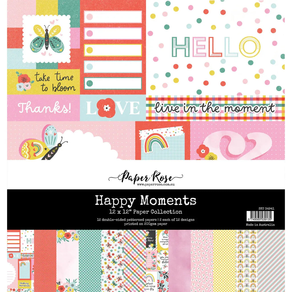 Paper Rose Happy Moments 12x12 Paper 34941