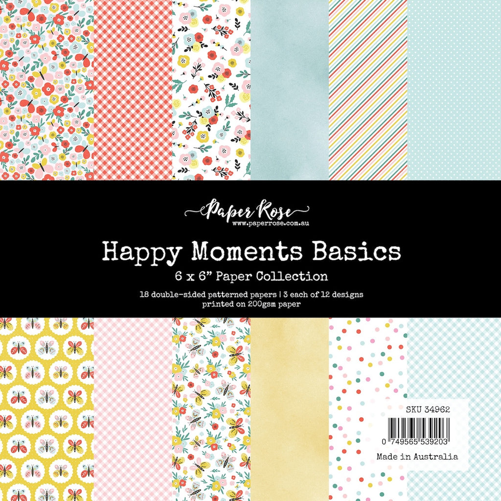 Paper Rose Happy Moments Basics 6x6 Paper 34962
