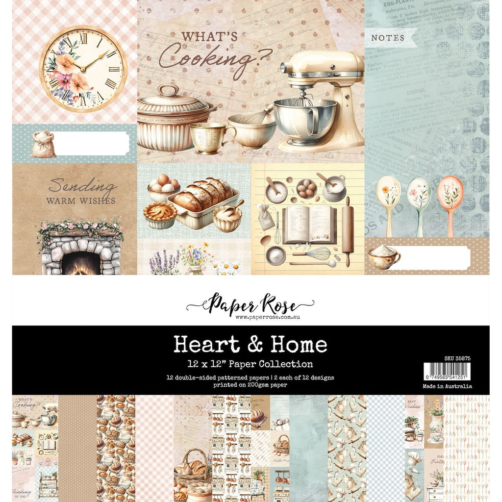 Paper Rose Heart and Home 12x12 Paper 35875
