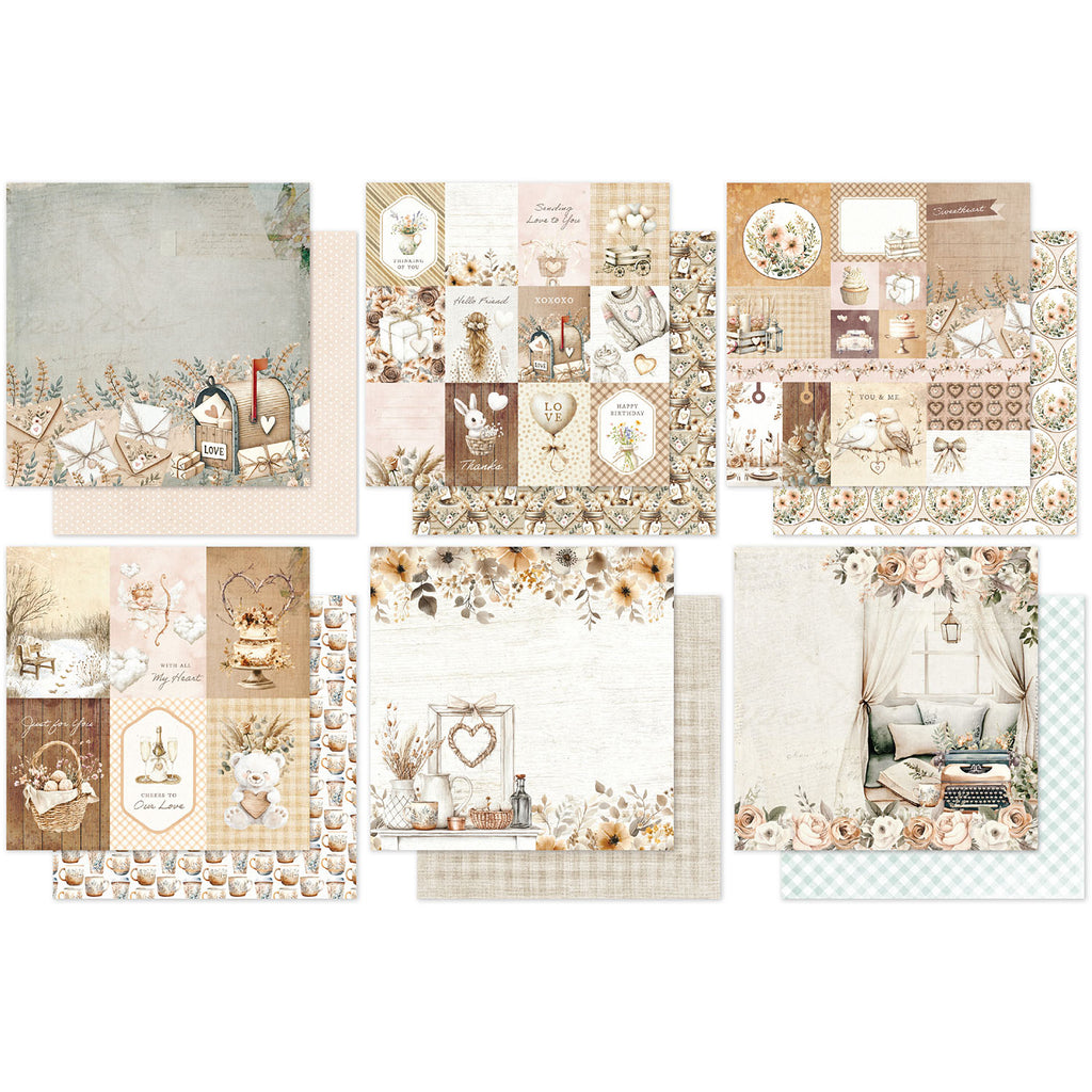Paper Rose Heart and Home Basics 6x6 Paper Collection 35905 teddy bear