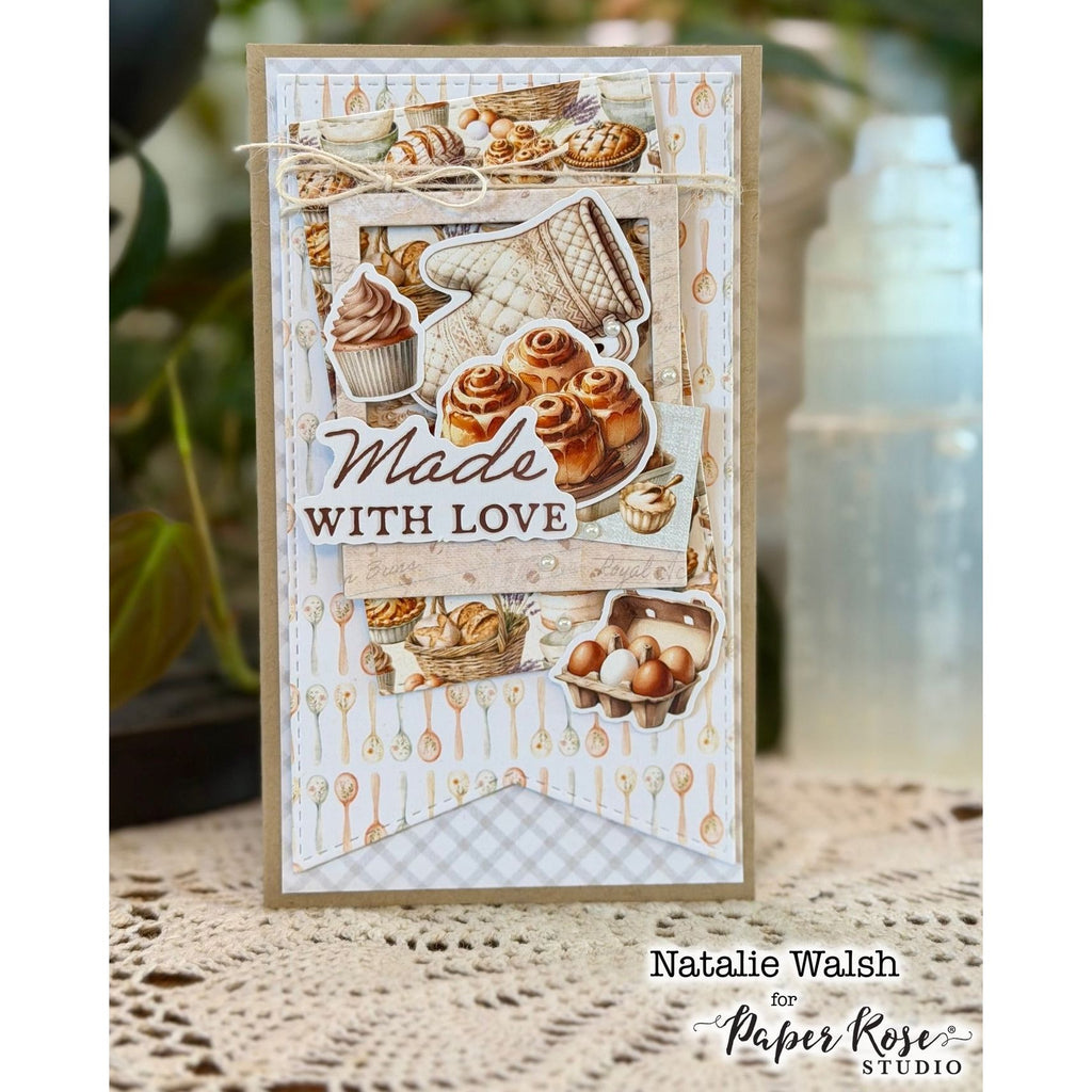 Paper Rose Heart and Home Kitchen Embossed Die Cuts 36013 made with love