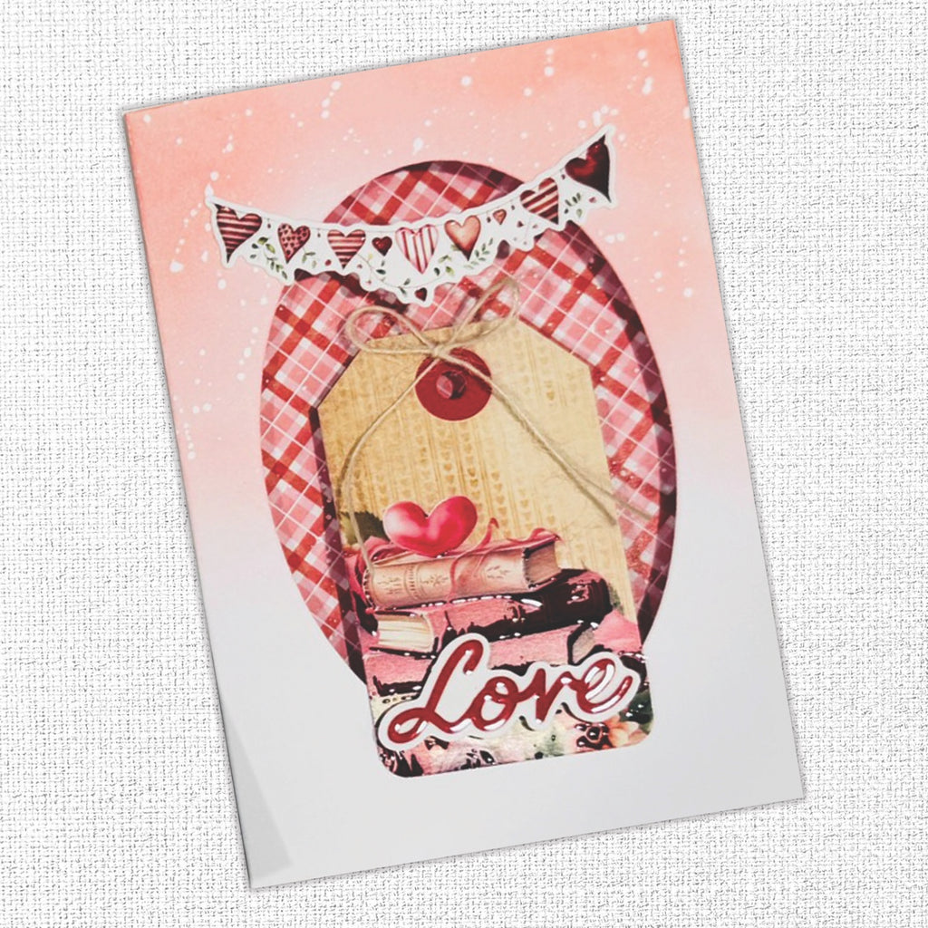 Paper Rose Heartwood House 6x8 Tags and Tickets Embossed Die Cuts 35845 love