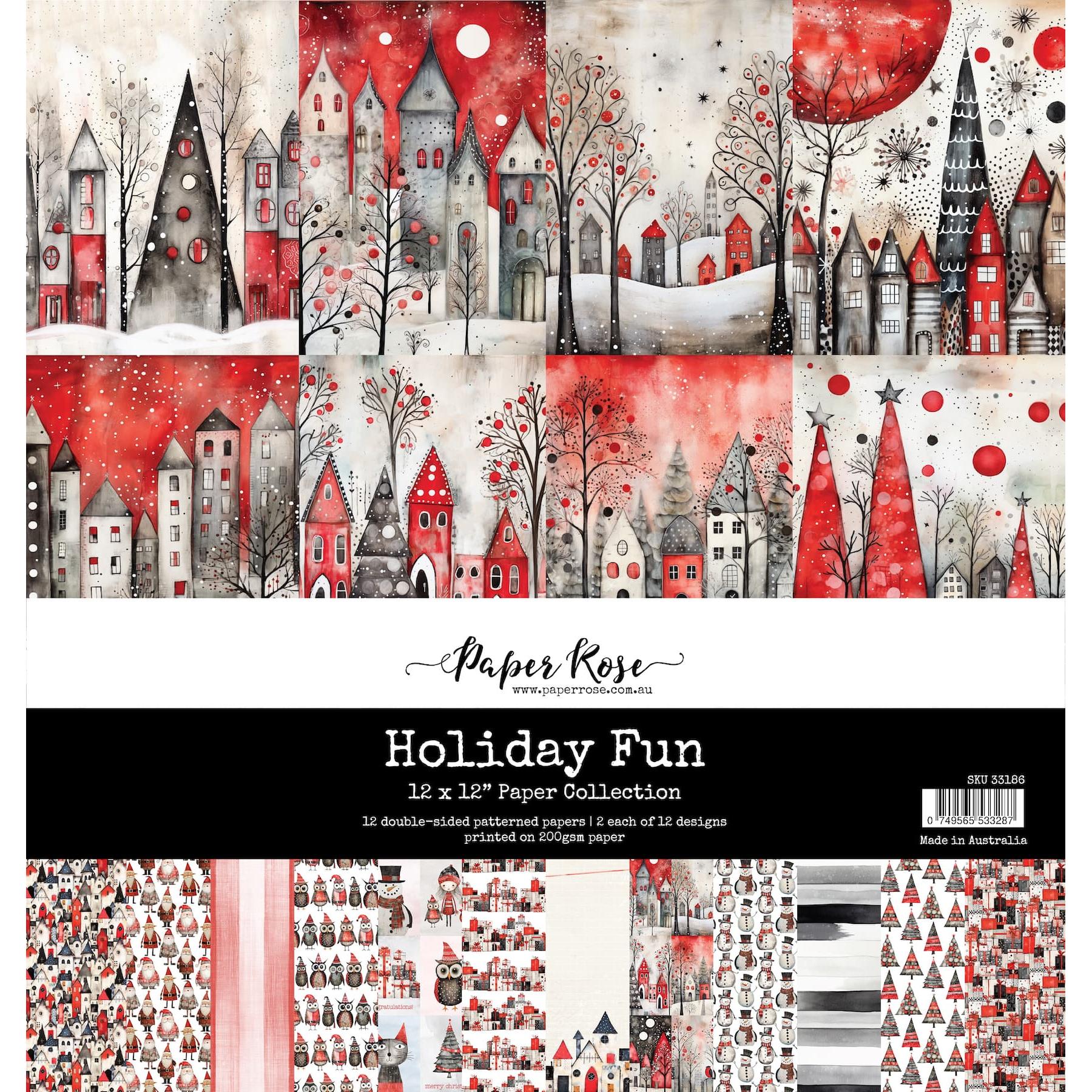 Paper Rose Holiday Fun 12x12 Paper Pack 33186