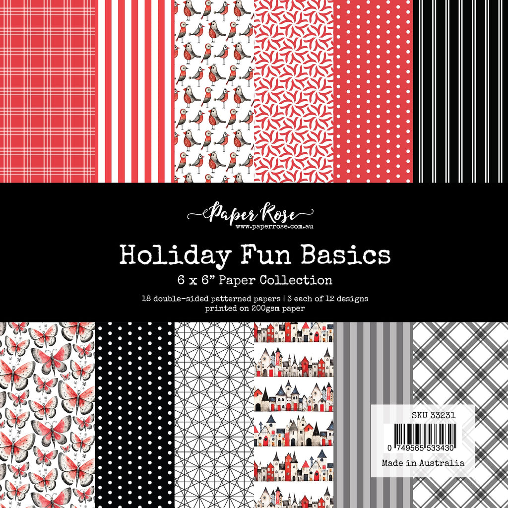 Paper Rose Holiday Fun Basics 6x6 Paper Pack 33231
