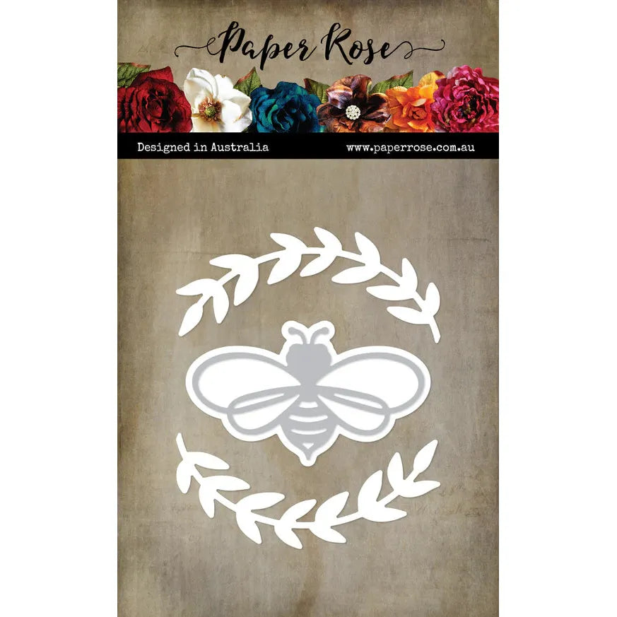 Paper Rose Honeybee Wreath Dies 33903
