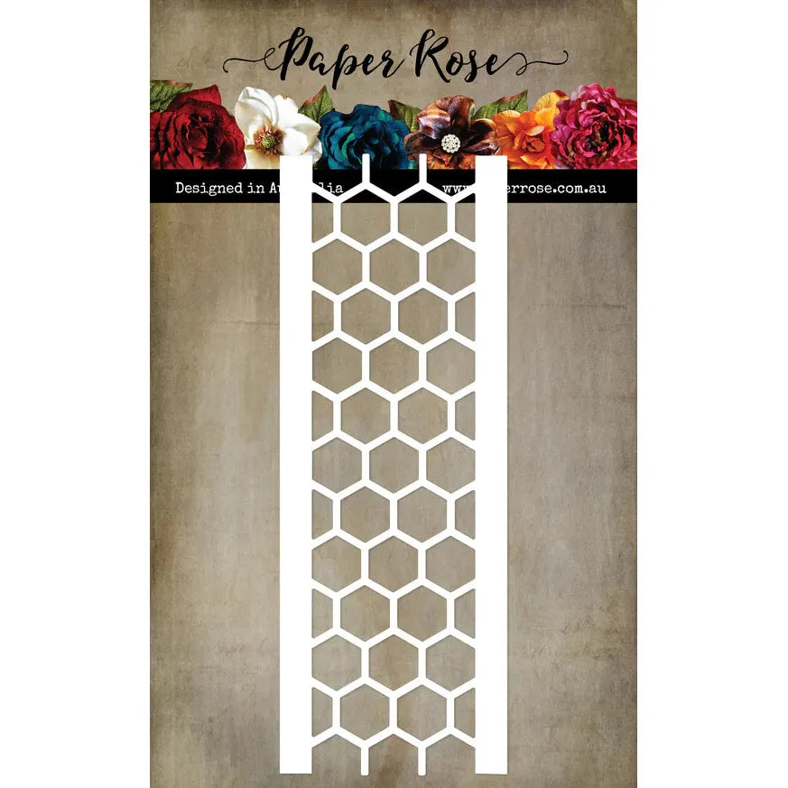 Paper Rose Honeycomb Border Die 33897
