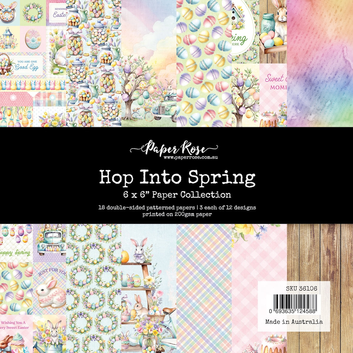 Paper Rose Hop Into Spring 6x6 Paper Collection 36106