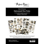 Paper Rose Ink and Ivory Embossed Die Cuts 36805