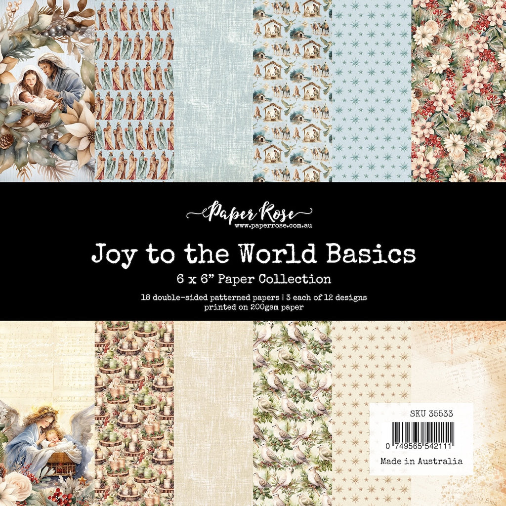 Paper Rose Joy To The World Basics 6x6 Paper Pack 35533