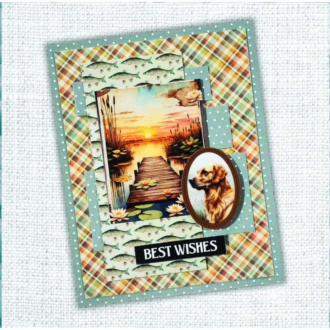 Paper Rose Lakeside Memories Basics 6x6 Paper 34713 dog