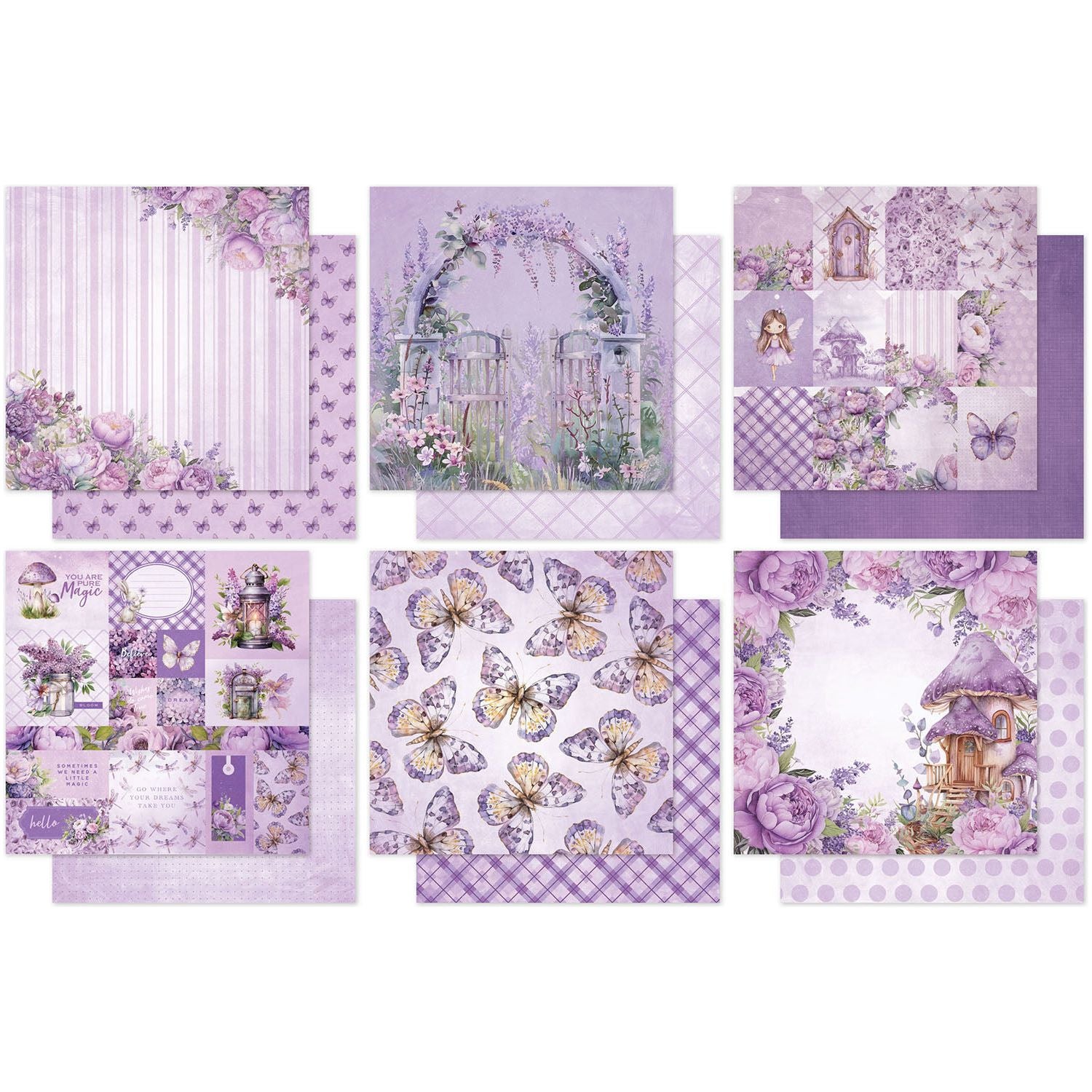 Paper Rose Lavender and Fairies 6x6 Paper Pack 33498 sheets