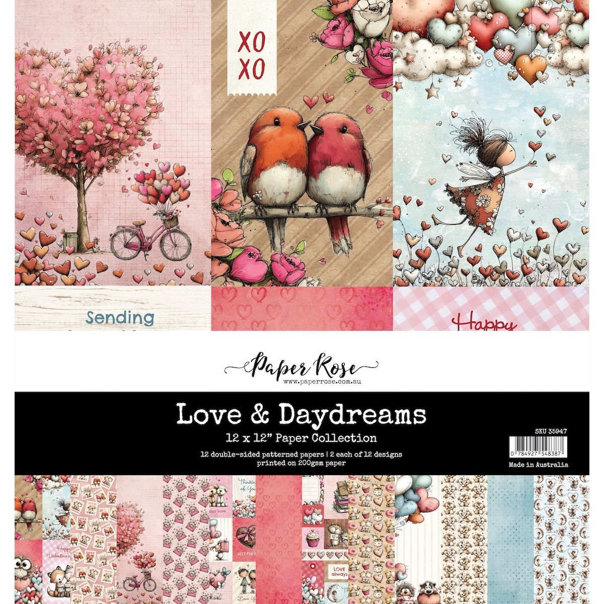 Paper Rose Love and Daydreams 12x12 Paper 35947