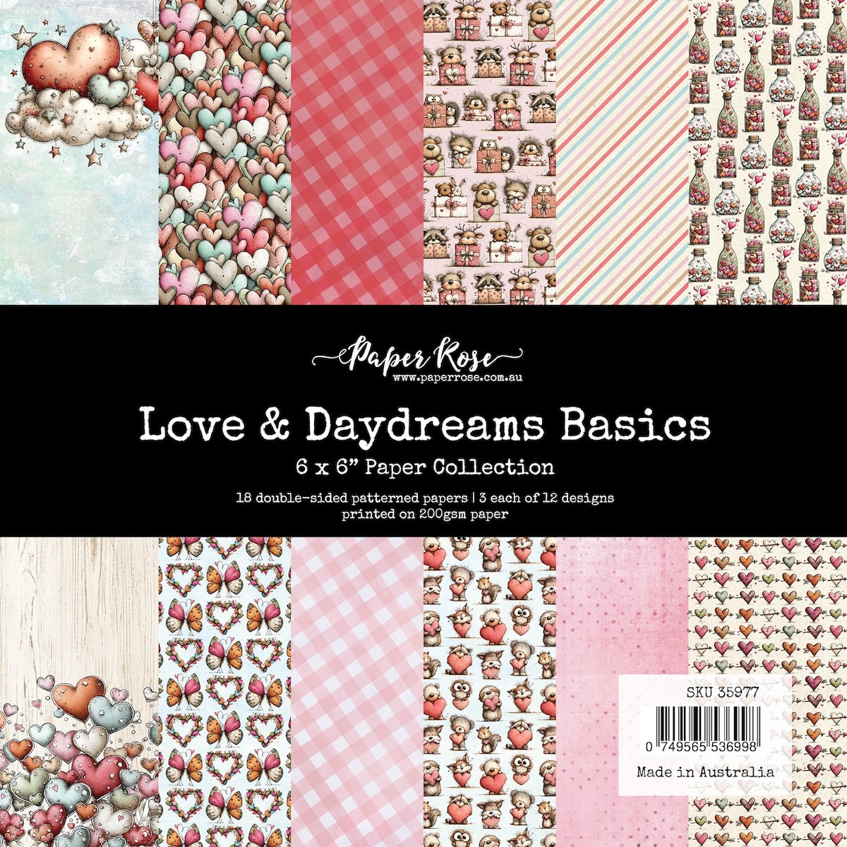 Paper Rose Love and Daydreams Basics 6x6 Paper 35977