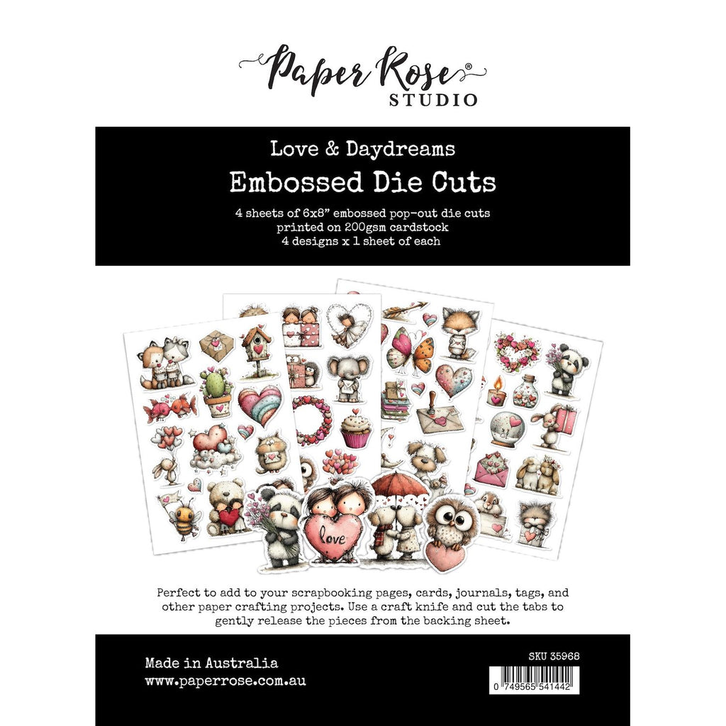 Paper Rose Love and Daydreams Embossed Die Cuts 35968