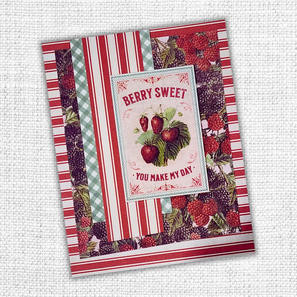 Paper Rose Meadowbrook Farms Basics 6x6 Paper 35040 berry sweet