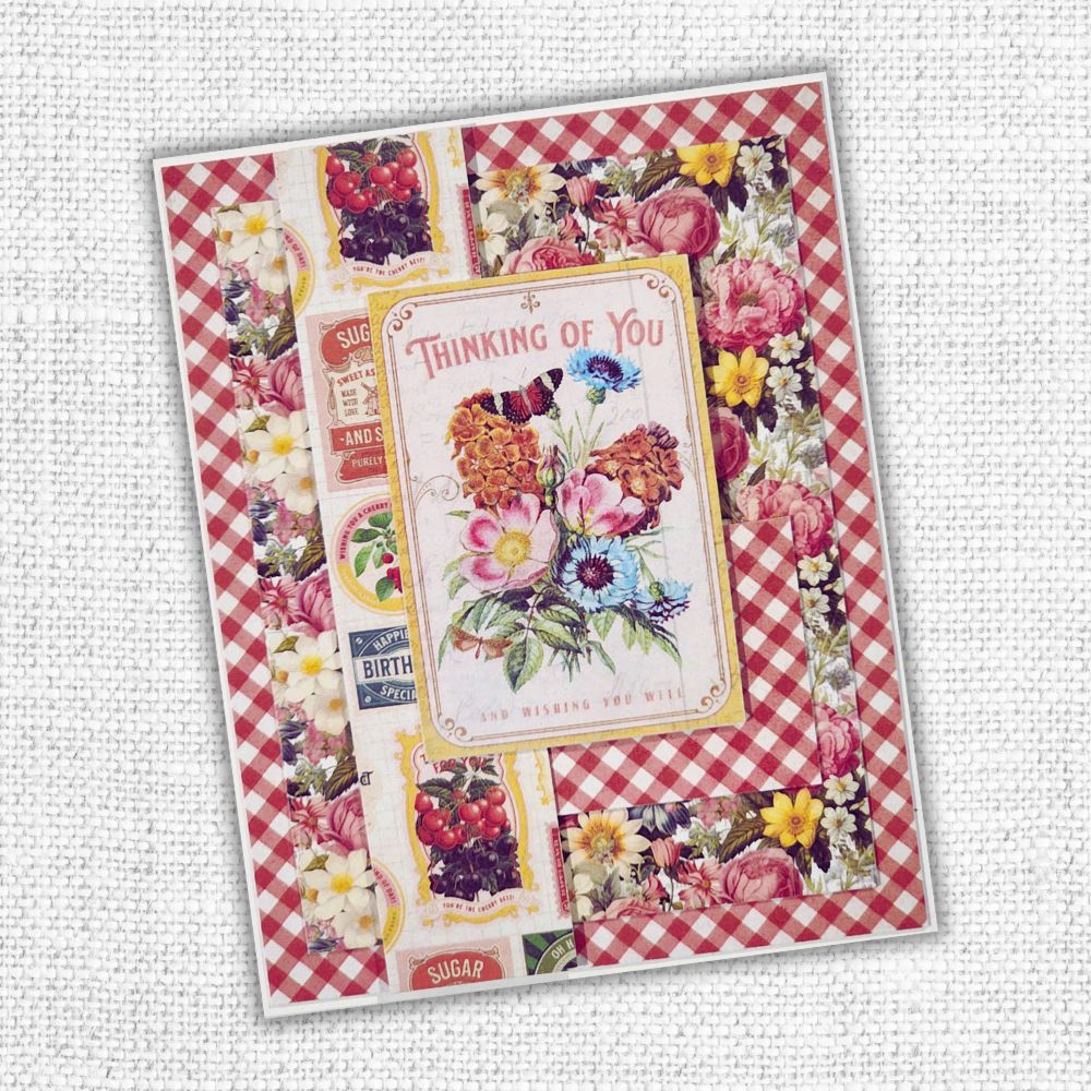 Paper Rose Meadowbrook Farms Patterns 12x12 Paper 35088 thinking of you
