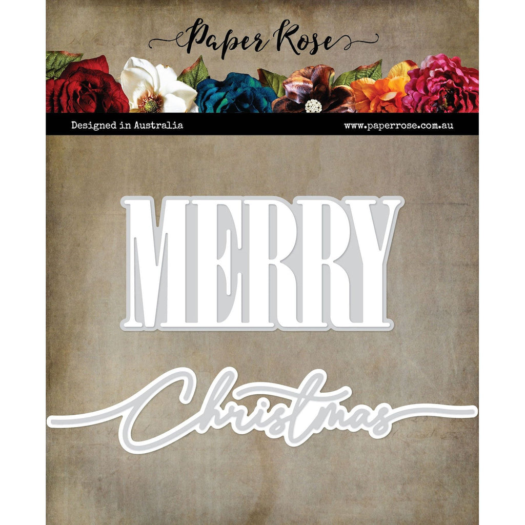 Paper Rose Merry Christmas Layered Dies 32445