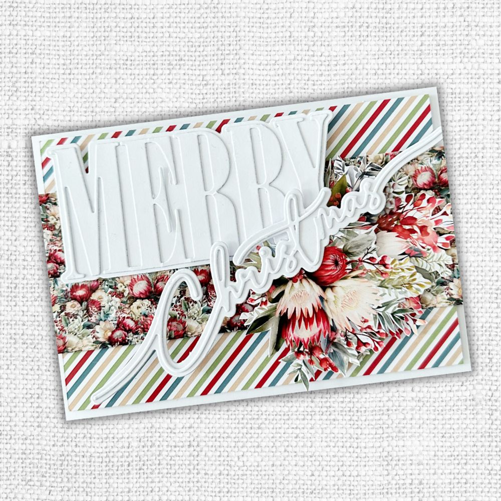 Paper Rose Merry Christmas Layered Dies 32445